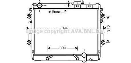 Радиатор охлаждения двигателя Toyota LC200 4.5TD 07> AT AC+/- AVA AVA COOLING TO2490