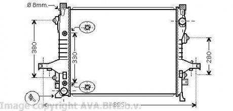 Радіатор, Система охолодження двигуна AVA COOLING VO2133