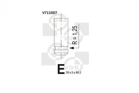 Клапан двигуна BGA V711007 (фото 1)