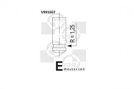 Клапан двигуна BGA V991607