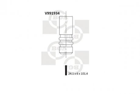 Клапан випуск. FOCUS/FIESTA/ MONDEO 1.4/1.6i 98- BGA V991934