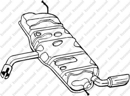 Глушитель задняя часть AUDI A3 (03-12), SEAT Altea (04-10), SEAT Leon (05-12), SEAT Toledo (04-09) BOSAL 105-503