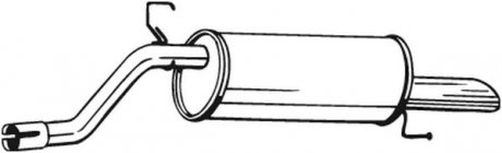 Глушитель, алюм. cталь, задн. часть OPEL CORSA III 1.2i -16V (01/10-) HTB BOSAL 185-313