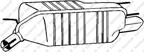 Глушник, алюм. сталь, задн. частина OPEL CALIBRA 2.0i (00/94 - 07/97) (185-403) BOSAL 185403 (фото 1)