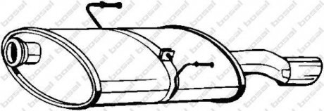 Глушник, алюм. сталь, задн. частина PEUGEOT 406 1.8i -16V (04/03-04) SED (190-911) BOSAL 190911