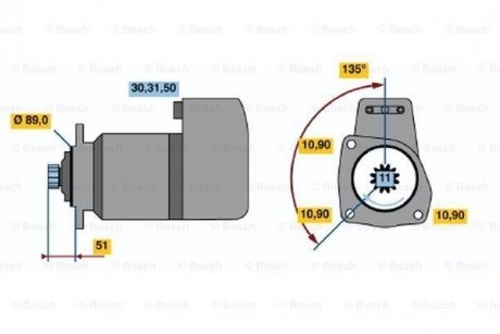 Стартер BOSCH 0001416030 (фото 1)