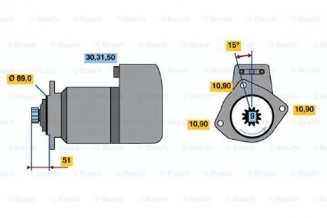 Стартер BOSCH 0001418016