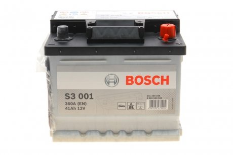 Акумулятор 41Ah-12v (S3001) (207x175x175),R,EN360 BOSCH 0 092 S30 010