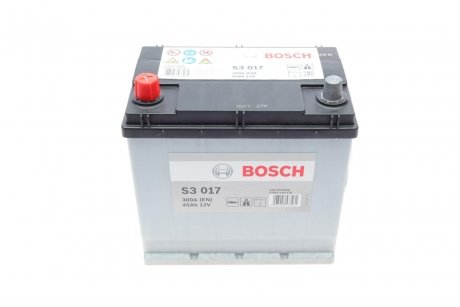 Акумулятор S3, 45Ah, En300, лівий "+" 219x135x225 (ДхШхВ) BOSCH 0 092 S30 170