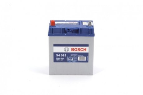 Акумулятор 40Ah-12v (S4019) (187x127x227),L,EN330 (Азія) тонк.клеми BOSCH 0 092 S40 190 (фото 1)