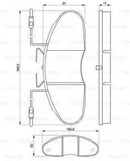 Гальмівні колодки дискові BOSCH 0986424080