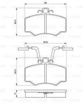 Колодки тормозные BOSCH 0986424184