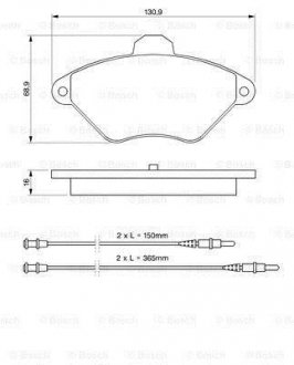 ГАЛЬМІВНІ КОЛОДКИ, ДИСКОВІ BOSCH 0 986 424 278