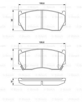 Колодки гальмівні (передні) Nissan Almera 95-01/Sunny 97-00 BOSCH 0 986 424 369