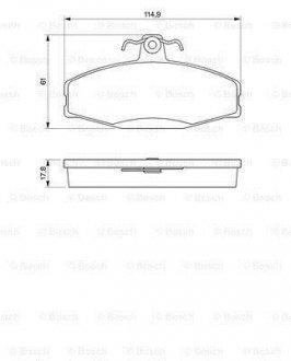 ГАЛЬМІВНІ КОЛОДКИ, ДИСКОВІ BOSCH 0 986 424 373 (фото 1)