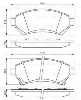 Гальмівні колодки дискові BOSCH 0986424466