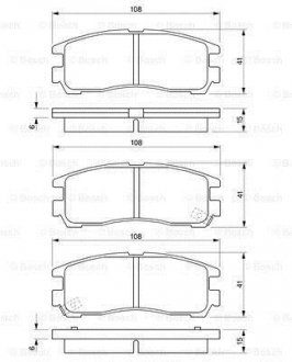 ДИСКОВI КОЛОДКИ ЗАДНI BOSCH 0 986 424 467