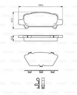 Колодки тормозные BOSCH 0986424650