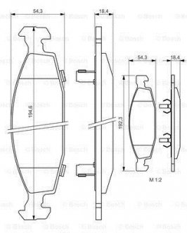 Колодки гальмівні дискові BOSCH 0986424666