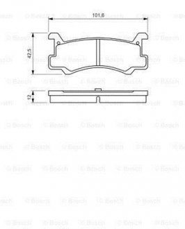 ДИСКОВI КОЛОДКИ ЗАДНI BOSCH 0 986 460 080