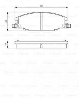 Колодка торм. диск. ISUZU TROOPER передн. BOSCH 0 986 460 960 (фото 1)