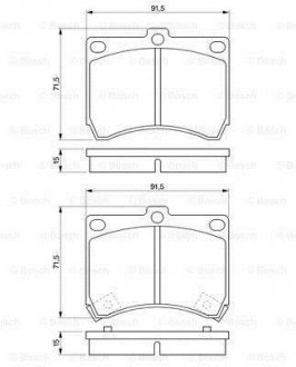 ГАЛЬМІВНІ КОЛОДКИ, ДИСКОВІ BOSCH 0 986 460 974