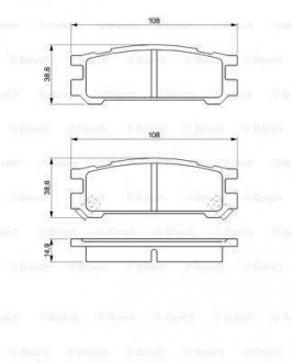 Гальмівні колодки дискові BOSCH 0986461143