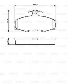 Гальмівні колодки дискові BOSCH 0986468613