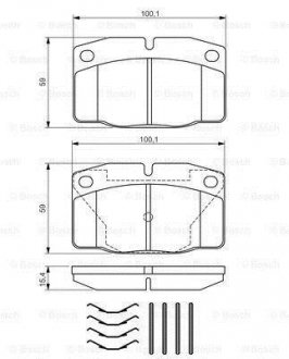 Гальмівні колодки дискові BOSCH 0986469390