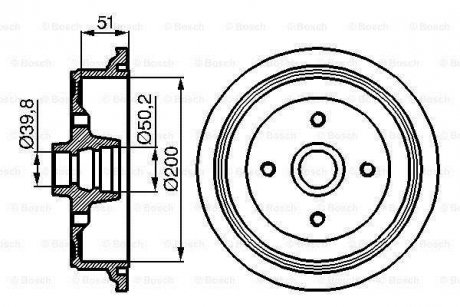 Гальмівний барабан BOSCH 0986477016 (фото 1)