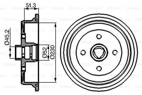 Барабан гальмiвний BOSCH 0986477029