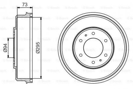 Барабан тормозной MITSUBISHI L200/Pajero \'\'2.5-3.5 \'\'05>> BOSCH 0986477232