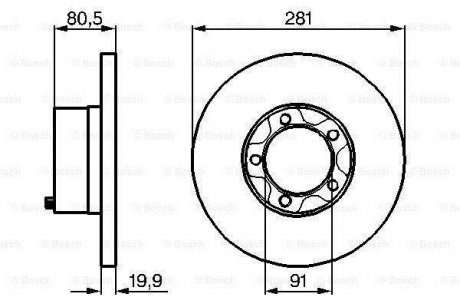 Диск гальмівний VW Serie LT F BOSCH 0986478138