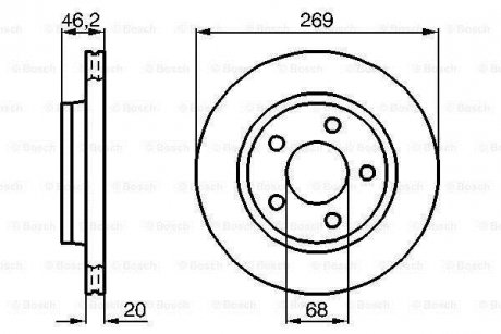 ДИСК ГАЛЬМIВНИЙ ЗАДНIЙ BOSCH 0 986 478 316 (фото 1)