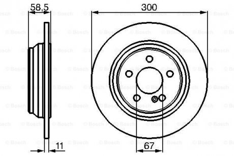 Диск тормозной задний BOSCH 0986478472 (фото 1)