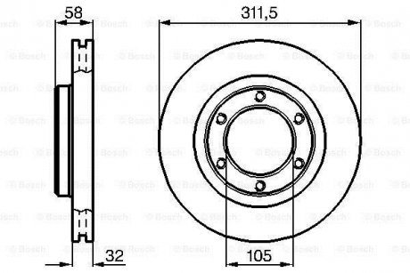 Диск гальмівний BOSCH 0986478580