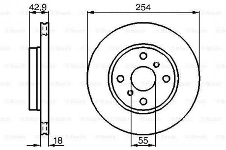 Диск гальмівний TOYOTA Paseo,Sera 1,5 88-99 BOSCH 0986478585