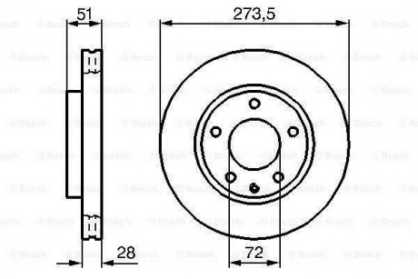 Диск гальмівний BOSCH 0 986 479 016