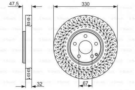 Диск тормозной BOSCH 0986479334 (фото 1)