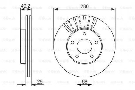 Диск тормозной BOSCH 0986479678 (фото 1)