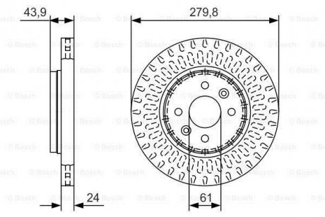 Диск гальмівний BOSCH 0986479A85 (фото 1)