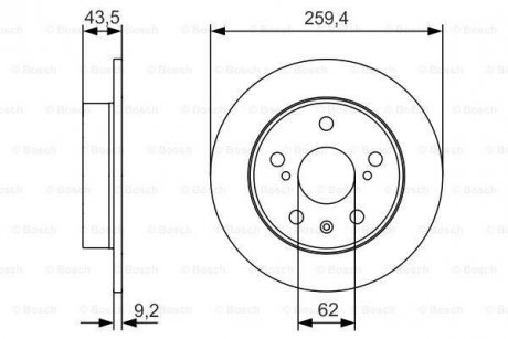 Диск гальмівний BOSCH 0986479C44