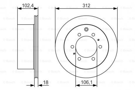 Диск тормозной BOSCH 0986479R57