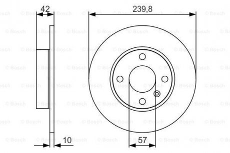 Диск гальмівний BOSCH 0986479S52