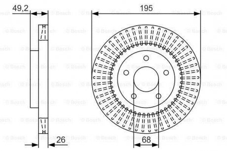 Диск тормозной передний BOSCH 0 986 479 T99