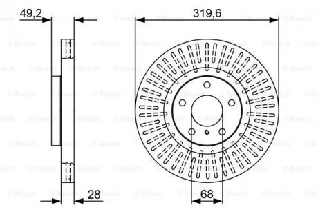 Диск гальмівний INFINITI/NISSAN FX35/FX/Maxima \'\'F \'\'3,5-4,5 \'\'02-08 BOSCH 0986479V60