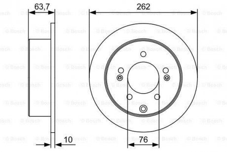 Диск гальмівний BOSCH 0 986 479 W12