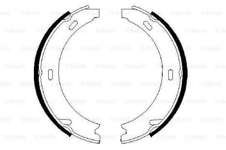 Колодки гальмівні барабан (ручник) MB 140/210 \'\'91-06 BOSCH 0 986 487 344