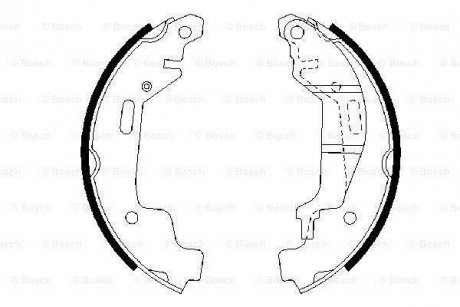 Гальмівні колодки барабанні BOSCH 0986487576