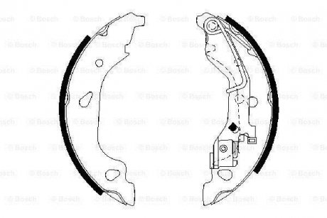 Гальмівні колодки барабанні BOSCH 0986487596